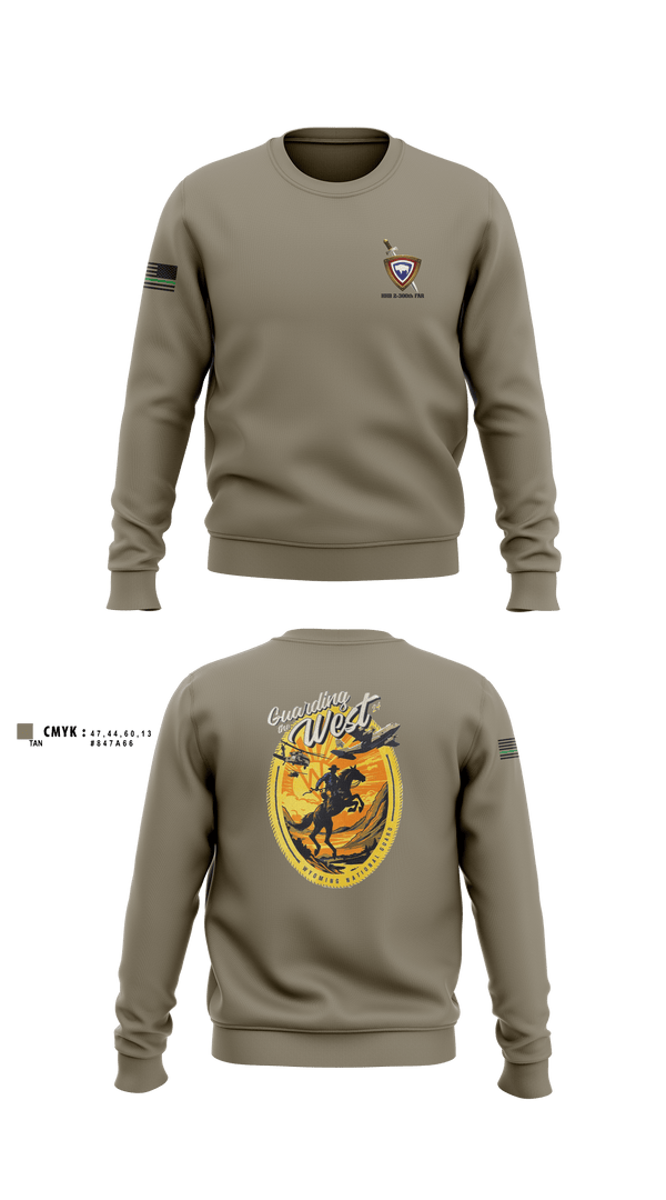 Crew Neck Sweatshirt, HHB 2-300th FAR, National Guard, Teamtime, Team time, sublimation, custom sports apparel, team uniforms, spirit wear, spiritwear, sports uniforms, custom shirts, team store, custom team store, fundraiser sports, apparel fundraiser