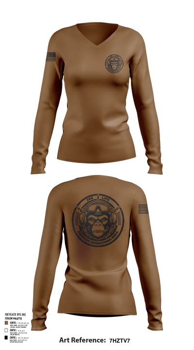 SMTC 35310311 Women's Long Sleeve V-neck Shirt - 171