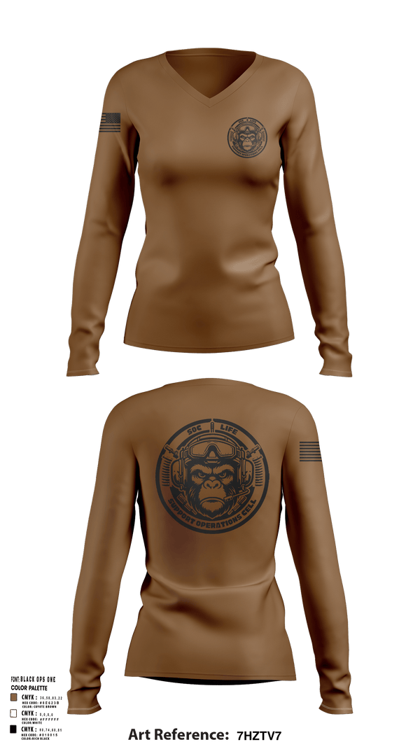 Women's Long Sleeve Vneck Shirt, SMTCSMTC SOC, Coast Guard, Teamtime, Team time, sublimation, custom sports apparel, team uniforms, spirit wear, spiritwear, sports uniforms, custom shirts, team store, custom team store, fundraiser sports, apparel fundraiser