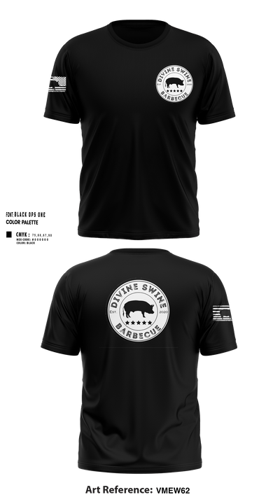 Divine Swine Barbecue 45499343 Short Sleeve Performance Shirt - 27