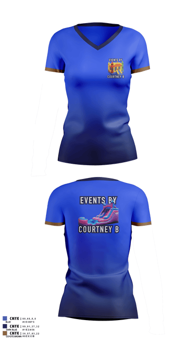 Events By CourtneyB 54190436 Women's Short Sleeve V-neck Shirt - 1