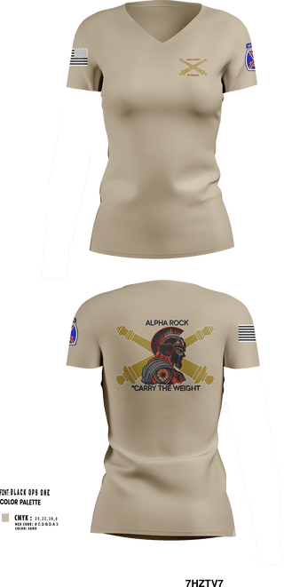 Womens Short Sleeve Vneck Shirt, ALPHA ROCK, Army, Teamtime, Team time, sublimation, custom sports apparel, team uniforms, spirit wear, spiritwear, sports uniforms, custom shirts, team store, custom team store, fundraiser sports, apparel fundraiser