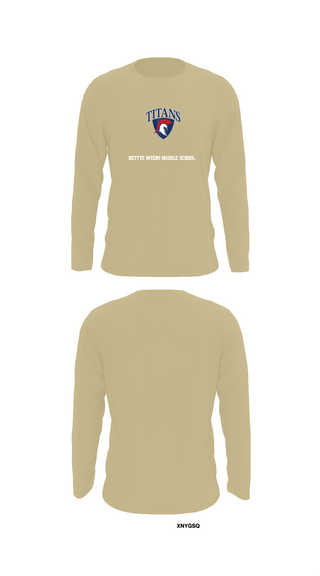 Long Sleeve Performance Shirt, Bettye Myers Middle School, Spirit Store, Teamtime, Team time, sublimation, custom sports apparel, team uniforms, spirit wear, spiritwear, sports uniforms, custom shirts, team store, custom team store, fundraiser sports, apparel fundraiser
