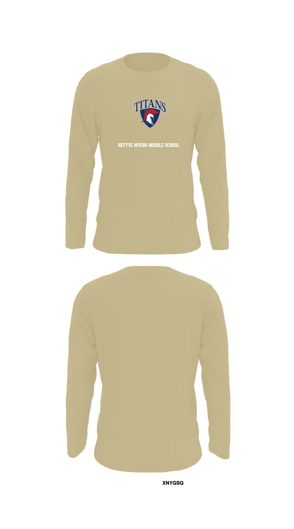 Long Sleeve Performance Shirt, Bettye Myers Middle School, Spirit Store, Teamtime, Team time, sublimation, custom sports apparel, team uniforms, spirit wear, spiritwear, sports uniforms, custom shirts, team store, custom team store, fundraiser sports, apparel fundraiser