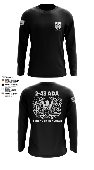 Long Sleeve Performance Polo, 2/43 ADA, Army, Teamtime, Team time, sublimation, custom sports apparel, team uniforms, spirit wear, spiritwear, sports uniforms, custom shirts, team store, custom team store, fundraiser sports, apparel fundraiser