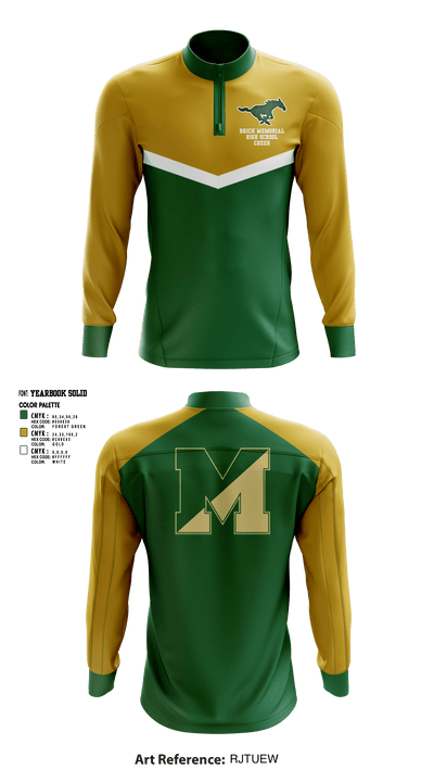 Brick Memorial High School Cheer 20877366 Quarter Zip Jacket - 1