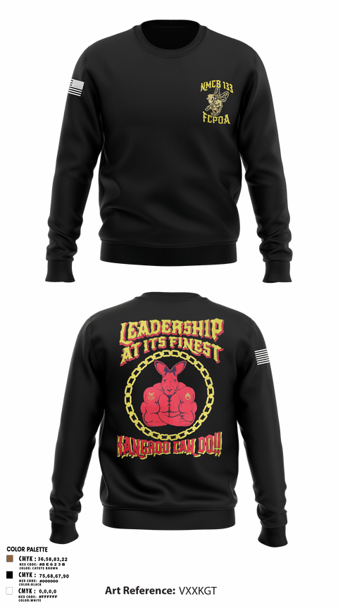 Crew Neck Sweatshirt, NMCB 133 FCPOA, Navy, Teamtime, Team time, sublimation, custom sports apparel, team uniforms, spirit wear, spiritwear, sports uniforms, custom shirts, team store, custom team store, fundraiser sports, apparel fundraiser