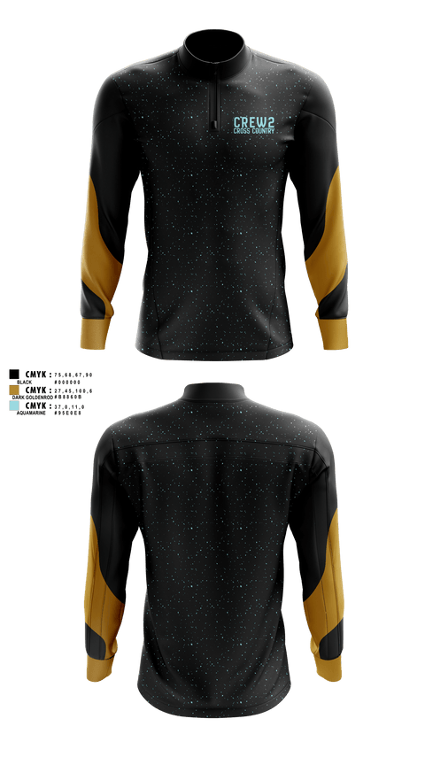 Quarter Zip Jacket, CREW2, Cross Country, Teamtime, Team time, sublimation, custom sports apparel, team uniforms, spirit wear, spiritwear, sports uniforms, custom shirts, team store, custom team store, fundraiser sports, apparel fundraiser