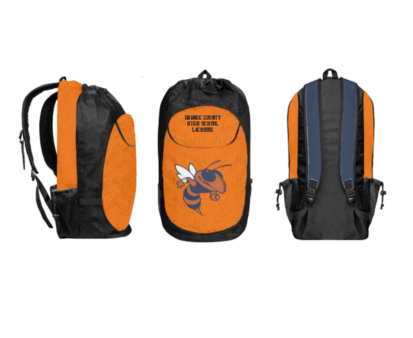 Gear Bag, Orange County High School Lacrosse, Men's Lacrosse, Teamtime, Team time, sublimation, custom sports apparel, team uniforms, spirit wear, spiritwear, sports uniforms, custom shirts, team store, custom team store, fundraiser sports, apparel fundraiser