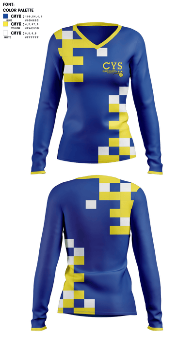ColdWater Cougara 'Shelby Youth Sports' 56522777 Women's Long Sleeve V-neck Shirt - 1