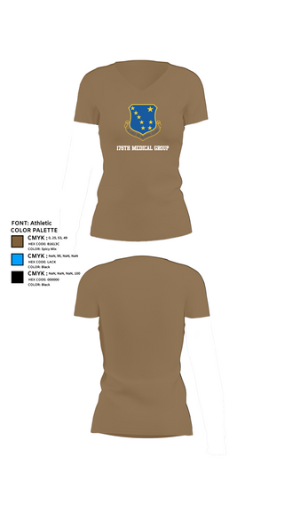 Womens Short Sleeve Vneck Shirt, 176th Medical Group, , Teamtime, Team time, sublimation, custom sports apparel, team uniforms, spirit wear, spiritwear, sports uniforms, custom shirts, team store, custom team store, fundraiser sports, apparel fundraiser