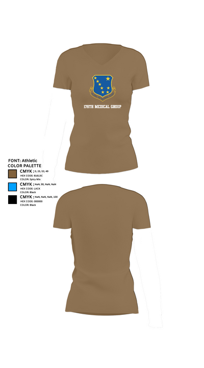176th Medical Group 86455833 Women's Short Sleeve V-neck Shirt - 4