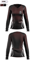 Sinton Youth Sports 69647370 Women's Long Sleeve V-neck Shirt - 4