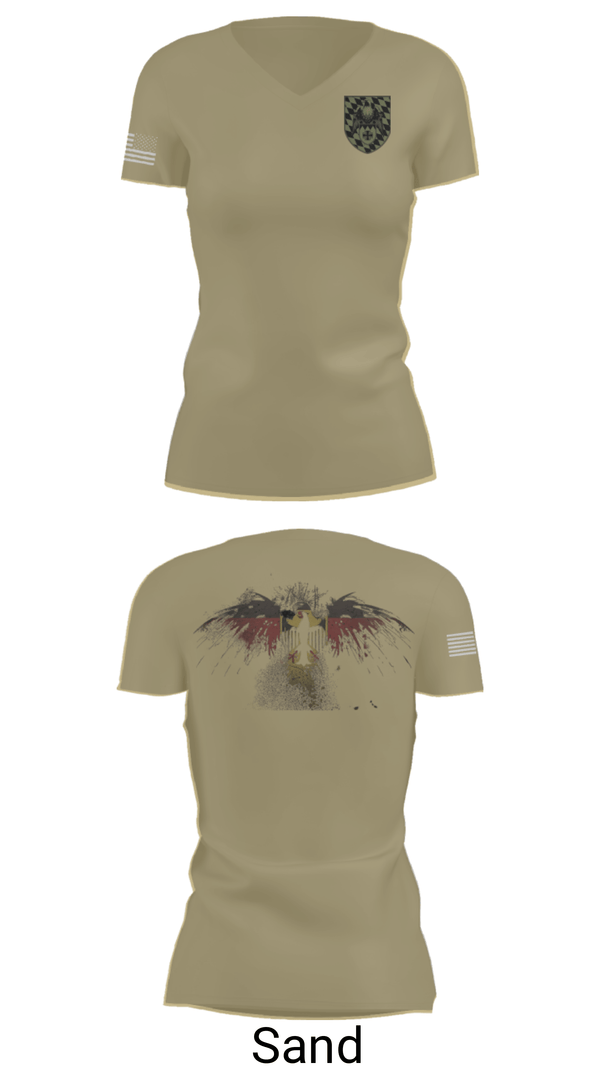 Women's Short Sleeve Vneck Shirt, 3./HSchRgt1, Army, Teamtime, Team time, sublimation, custom sports apparel, team uniforms, spirit wear, spiritwear, sports uniforms, custom shirts, team store, custom team store, fundraiser sports, apparel fundraiser