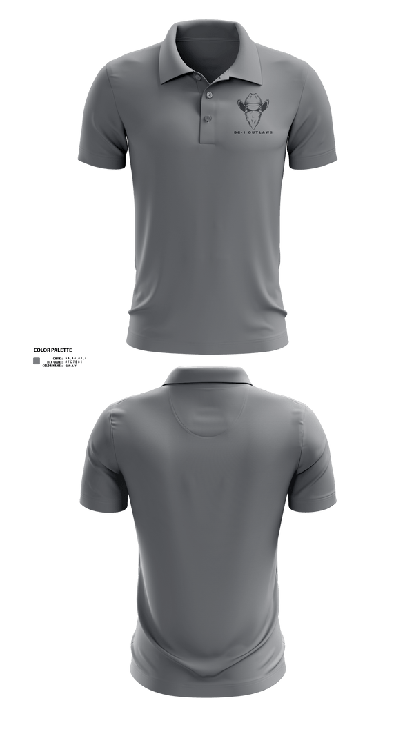 Short Sleeve Performance Polo, DC-1 Outlaws, , Teamtime, Team time, sublimation, custom sports apparel, team uniforms, spirit wear, spiritwear, sports uniforms, custom shirts, team store, custom team store, fundraiser sports, apparel fundraiser