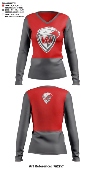 Womens Long Sleeve Vneck Shirt, Van Horn High School Cheer, Cheer, Teamtime, Team time, sublimation, custom sports apparel, team uniforms, spirit wear, spiritwear, sports uniforms, custom shirts, team store, custom team store, fundraiser sports, apparel fundraiser