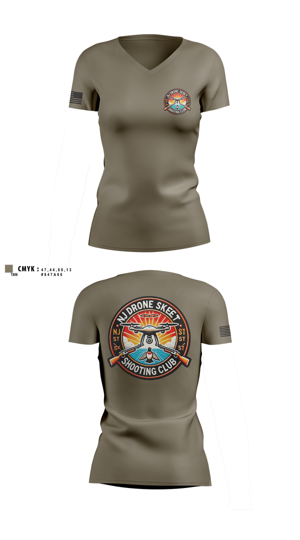 Womens Short Sleeve Vneck Shirt, New Jersey State Police, Police, Teamtime, Team time, sublimation, custom sports apparel, team uniforms, spirit wear, spiritwear, sports uniforms, custom shirts, team store, custom team store, fundraiser sports, apparel fundraiser