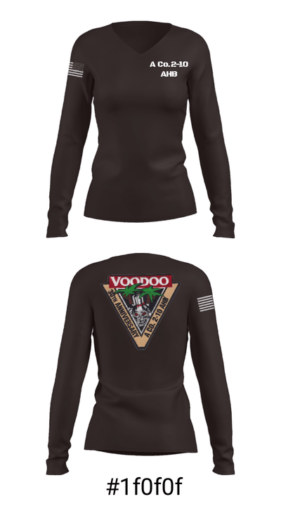 A Co.2-10 AHB 24005115 Women's Long Sleeve V-neck Shirt - 29