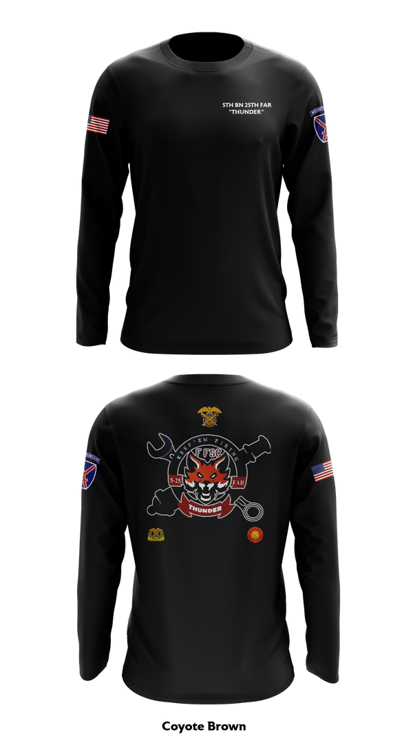 Long Sleeve Performance Shirt, F-FSC 5TH BN 25TH FAR, Army, Teamtime, Team time, sublimation, custom sports apparel, team uniforms, spirit wear, spiritwear, sports uniforms, custom shirts, team store, custom team store, fundraiser sports, apparel fundraiser