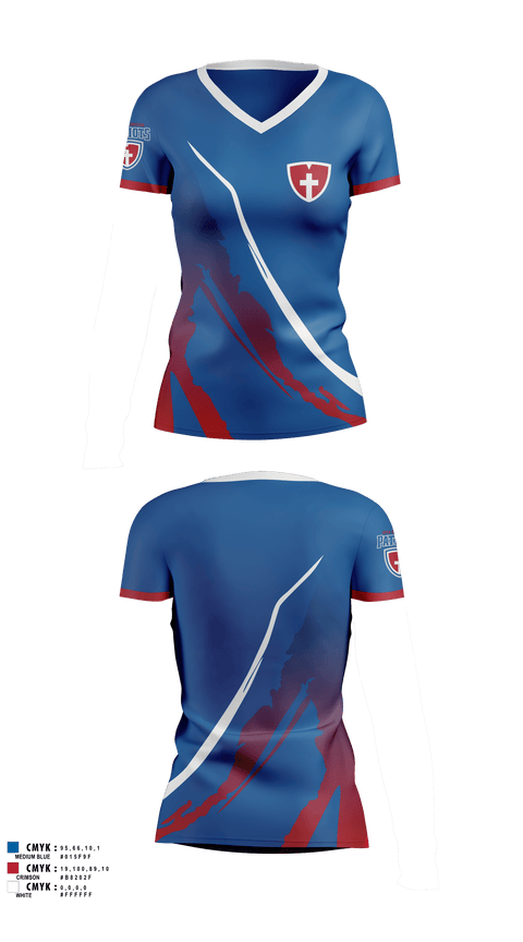 Womens Short Sleeve Vneck Shirt, Open Door Christian Schools, , Teamtime, Team time, sublimation, custom sports apparel, team uniforms, spirit wear, spiritwear, sports uniforms, custom shirts, team store, custom team store, fundraiser sports, apparel fundraiser