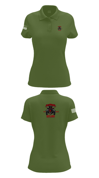 Womens Short Sleeve Performance Polo, 1st Cav 3rd BEB ACO “Outlaw”, , Teamtime, Team time, sublimation, custom sports apparel, team uniforms, spirit wear, spiritwear, sports uniforms, custom shirts, team store, custom team store, fundraiser sports, apparel fundraiser