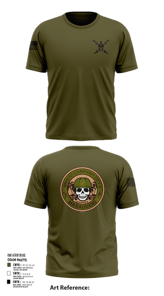 Short Sleeve Performance Shirt, Bravo Company Det 1 Recruiting and Retention Battalion, National Guard, Teamtime, Team time, sublimation, custom sports apparel, team uniforms, spirit wear, spiritwear, sports uniforms, custom shirts, team store, custom team store, fundraiser sports, apparel fundraiser