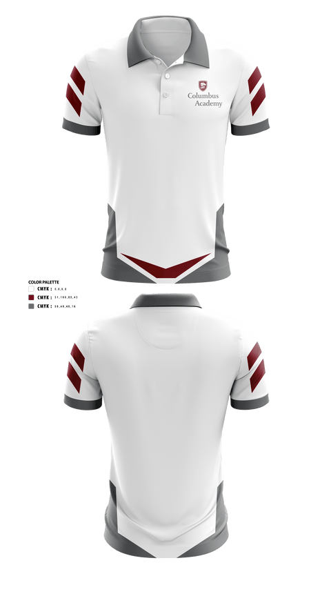 Short Sleeve Performance Polo, The Columbus Academy (Middle School) Golf, Golf, Teamtime, Team time, sublimation, custom sports apparel, team uniforms, spirit wear, spiritwear, sports uniforms, custom shirts, team store, custom team store, fundraiser sports, apparel fundraiser