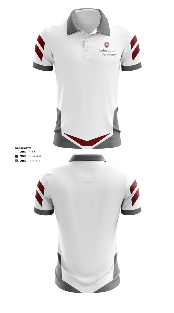 Short Sleeve Performance Polo, The Columbus Academy (Middle School) Golf, Golf, Teamtime, Team time, sublimation, custom sports apparel, team uniforms, spirit wear, spiritwear, sports uniforms, custom shirts, team store, custom team store, fundraiser sports, apparel fundraiser