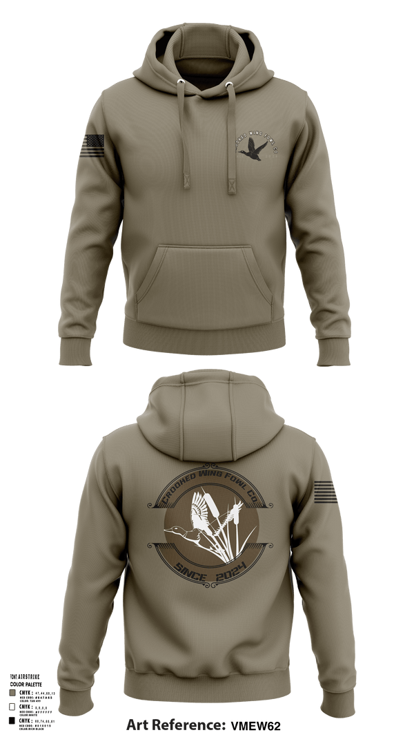 Hoodie, Crooked Wing Fowl Co., , Teamtime, Team time, sublimation, custom sports apparel, team uniforms, spirit wear, spiritwear, sports uniforms, custom shirts, team store, custom team store, fundraiser sports, apparel fundraiser