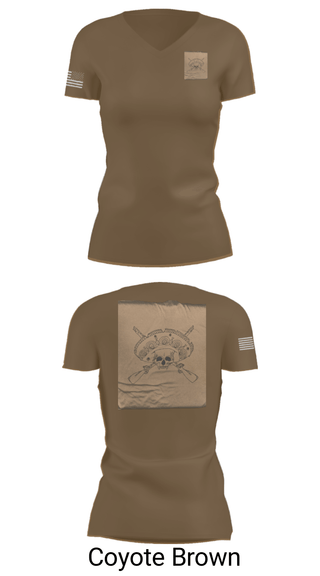Women's Short Sleeve Vneck Shirt, Los Pistoleros, Army, Teamtime, Team time, sublimation, custom sports apparel, team uniforms, spirit wear, spiritwear, sports uniforms, custom shirts, team store, custom team store, fundraiser sports, apparel fundraiser