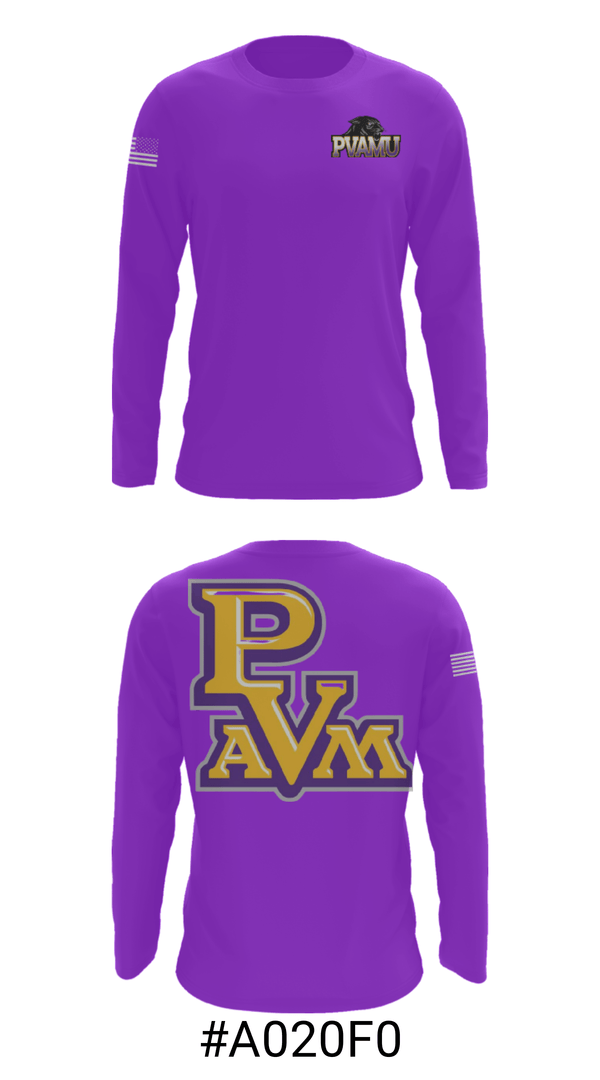 Long Sleeve Performance Shirt, Prairie View A&M University Tennis, Tennis, Teamtime, Team time, sublimation, custom sports apparel, team uniforms, spirit wear, spiritwear, sports uniforms, custom shirts, team store, custom team store, fundraiser sports, apparel fundraiser