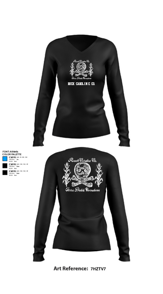 Womens Long Sleeve Vneck Shirt, Ruck Caroline Co., Cross Country, Teamtime, Team time, sublimation, custom sports apparel, team uniforms, spirit wear, spiritwear, sports uniforms, custom shirts, team store, custom team store, fundraiser sports, apparel fundraiser