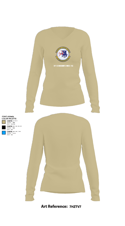 1st Comm Maintenance Sq 14666523 Women's Long Sleeve V-neck Shirt - 82