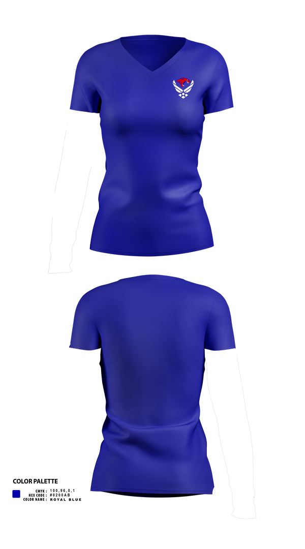 Womens Short Sleeve Vneck Shirt, TX-794, Air Force, Teamtime, Team time, sublimation, custom sports apparel, team uniforms, spirit wear, spiritwear, sports uniforms, custom shirts, team store, custom team store, fundraiser sports, apparel fundraiser
