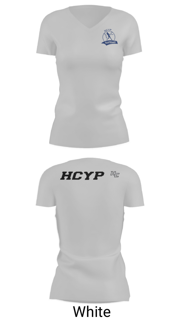 Women's Short Sleeve Vneck Shirt, HCYP Recreational, Softball, Teamtime, Team time, sublimation, custom sports apparel, team uniforms, spirit wear, spiritwear, sports uniforms, custom shirts, team store, custom team store, fundraiser sports, apparel fundraiser