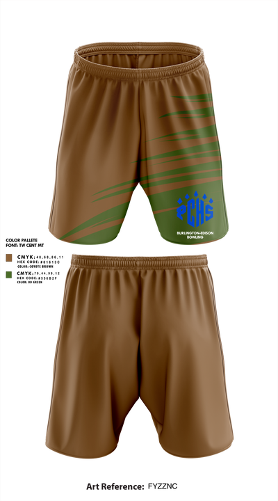 Burlington-Edison High School Bowling 27400664 Athletic Shorts With Pockets - 1