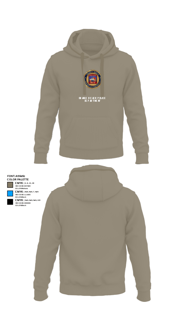 Hoodie, Orange Beach Police Department, Police, Teamtime, Team time, sublimation, custom sports apparel, team uniforms, spirit wear, spiritwear, sports uniforms, custom shirts, team store, custom team store, fundraiser sports, apparel fundraiser