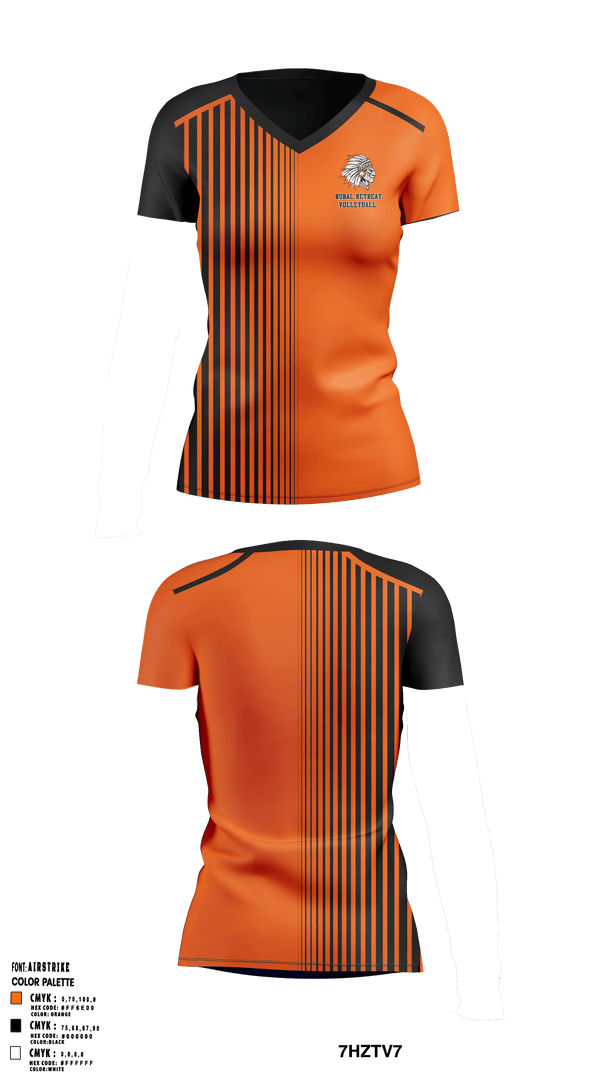 Women's Short Sleeve Vneck Shirt, Rural Retreat High School Volleyball, Women's Volleyball, Teamtime, Team time, sublimation, custom sports apparel, team uniforms, spirit wear, spiritwear, sports uniforms, custom shirts, team store, custom team store, fundraiser sports, apparel fundraiser