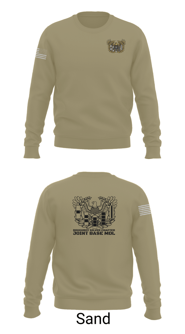 Crew Neck Sweatshirt, Doughboy Silver Chapter, National Guard, Teamtime, Team time, sublimation, custom sports apparel, team uniforms, spirit wear, spiritwear, sports uniforms, custom shirts, team store, custom team store, fundraiser sports, apparel fundraiser