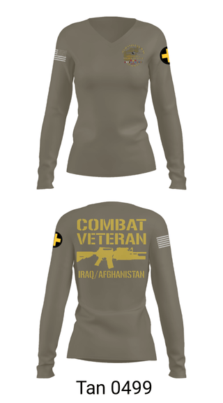 Women's Long Sleeve Vneck Shirt, 33rd Infantry, Army, Teamtime, Team time, sublimation, custom sports apparel, team uniforms, spirit wear, spiritwear, sports uniforms, custom shirts, team store, custom team store, fundraiser sports, apparel fundraiser