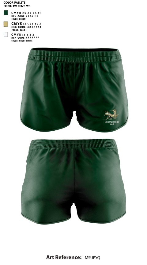 Womens Shorts, Mineral Springs High School Band, Spirit Store, Teamtime, Team time, sublimation, custom sports apparel, team uniforms, spirit wear, spiritwear, sports uniforms, custom shirts, team store, custom team store, fundraiser sports, apparel fundraiser
