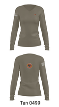 Fury company 68033597 Women's Long Sleeve V-neck Shirt - 77
