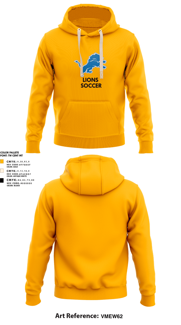 Hoodie, Lions, Men's Soccer, Teamtime, Team time, sublimation, custom sports apparel, team uniforms, spirit wear, spiritwear, sports uniforms, custom shirts, team store, custom team store, fundraiser sports, apparel fundraiser