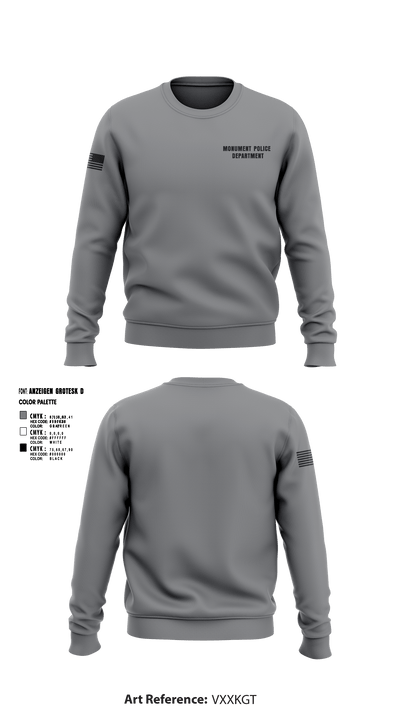Monument Police Department 10917118 Crew Neck Sweatshirt - 1
