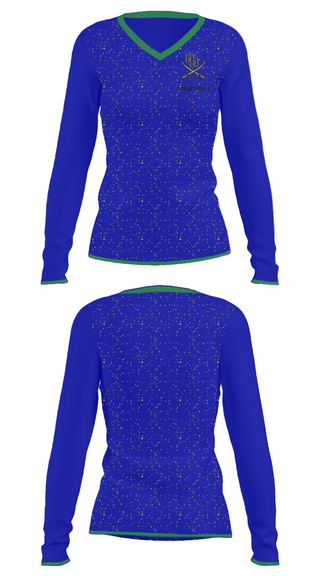 Women's Long Sleeve Vneck Shirt, Conquistadors, Softball, Teamtime, Team time, sublimation, custom sports apparel, team uniforms, spirit wear, spiritwear, sports uniforms, custom shirts, team store, custom team store, fundraiser sports, apparel fundraiser