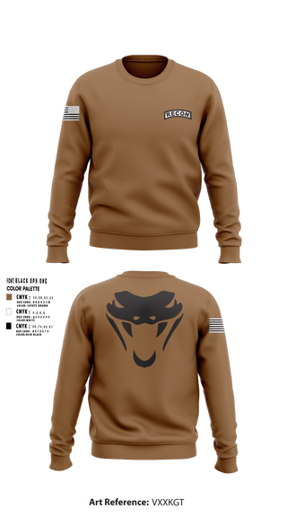 Crew Neck Sweatshirt, RookVIPERS, Army, Teamtime, Team time, sublimation, custom sports apparel, team uniforms, spirit wear, spiritwear, sports uniforms, custom shirts, team store, custom team store, fundraiser sports, apparel fundraiser