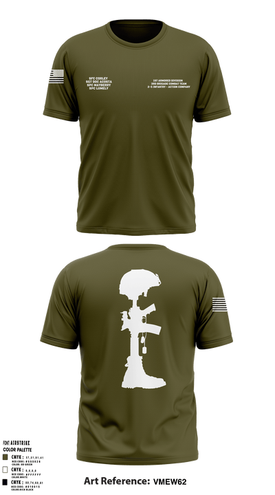 1st Armored Division - 3rd Brigade Combat Team - 2-5 Infantry Action Company 97759468 Short Sleeve Performance Shirt - 1