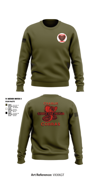 Charlie Company Cobras 69081058 Crew Neck Sweatshirt - 2