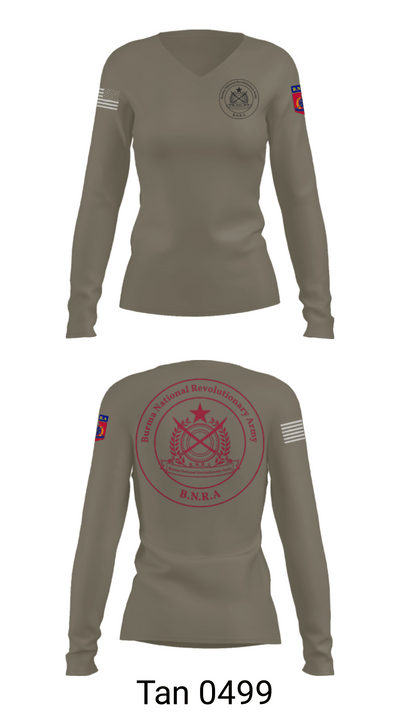 B.N.R.A 22892000 Women's Long Sleeve V-neck Shirt - 77