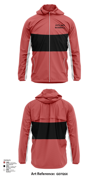 Windbreaker, Outlaws, Baseball, Teamtime, Team time, sublimation, custom sports apparel, team uniforms, spirit wear, spiritwear, sports uniforms, custom shirts, team store, custom team store, fundraiser sports, apparel fundraiser